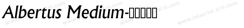 Albertus Medium字体转换